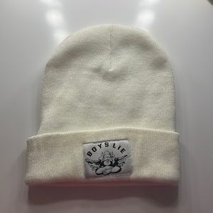 off white boys lie beanie